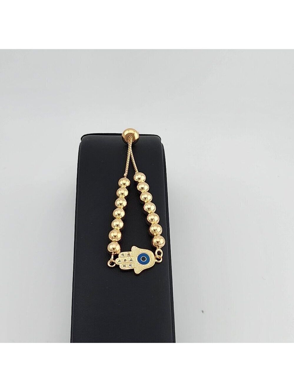 Brand New Brazilian 18k Gold Filled Hamsa Adjustable Bracelet